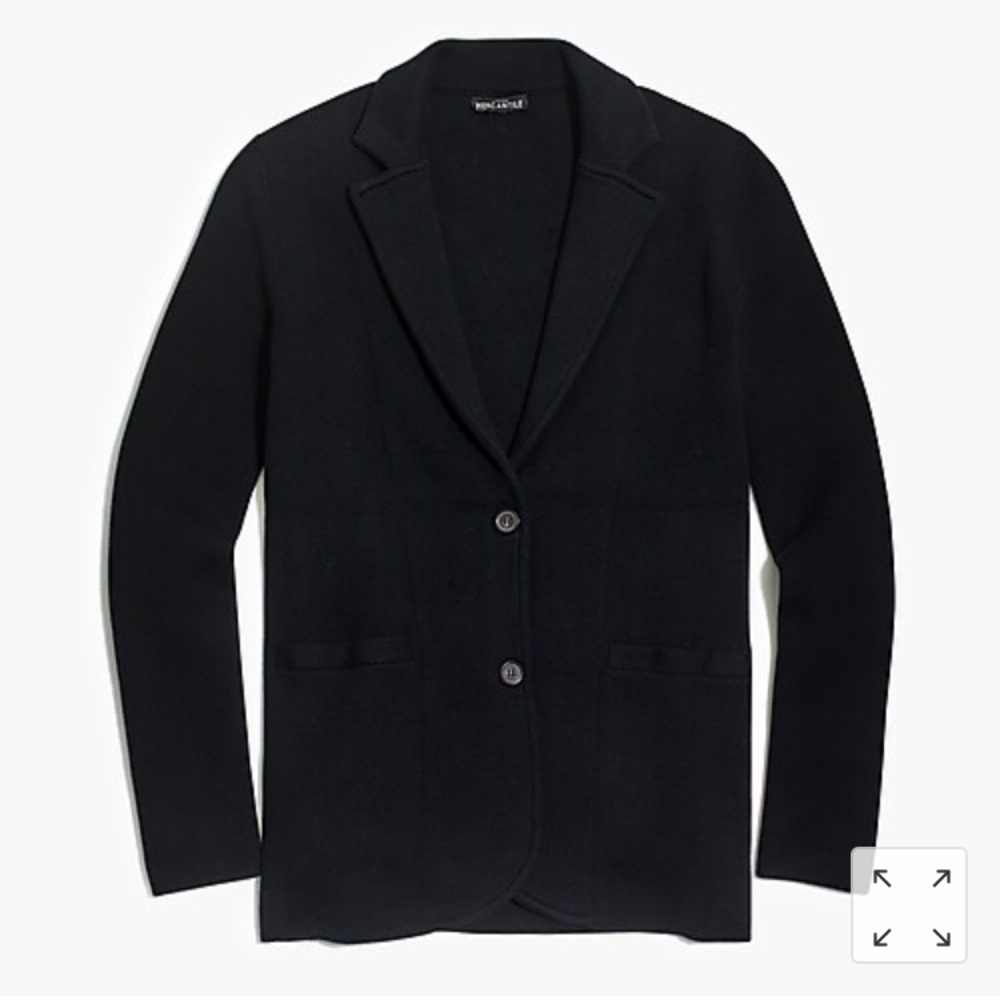L Black Jcrew Sweater Blazer NWOT